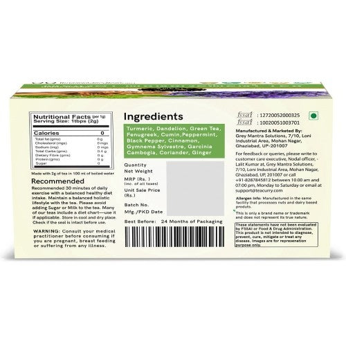 Teacurry Weight Management Tea Back Image