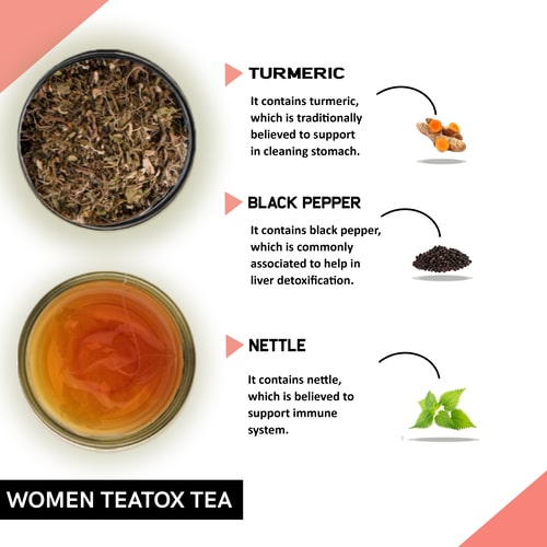 Women Teatox Tea - Promotes Weight Loss, Supports Liver Cleansing & Enhances Intestinal Well-Being