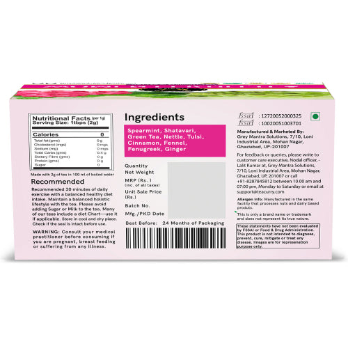 Teacurry Women Fertility Tea Back Image