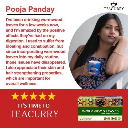 Teacurry Wormwood Tea Testimonial 