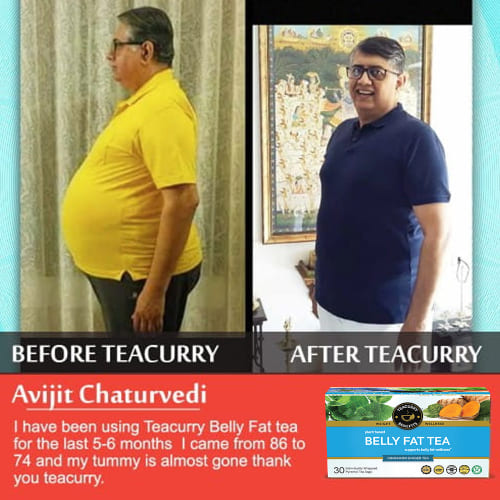 Teacurry Belly Fat Tea Before and After
