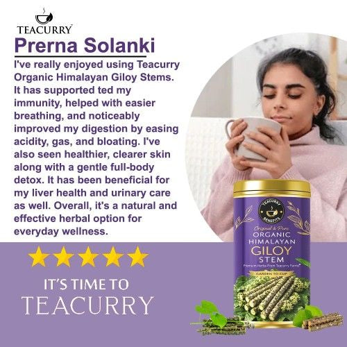 Teacurry Organic Himalayan Giloy Sticks Testimonial 