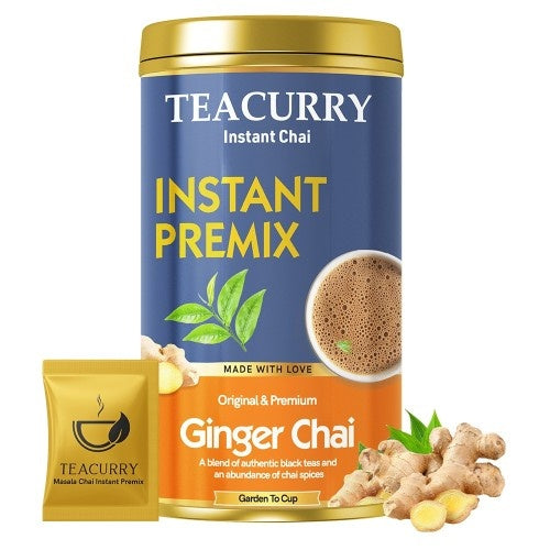 Ginger Instant Tea Premix - Premium Ginger Premix Tea ready in 10 Sec | With Real Ginger