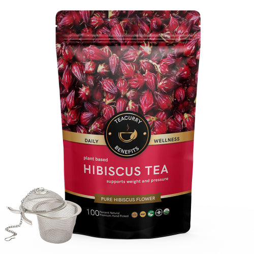 Teacurry Hibiscus tea pouch with infuser