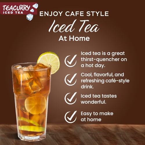 Teacurry Strawberry Instant Iced Tea - cafe like taste 