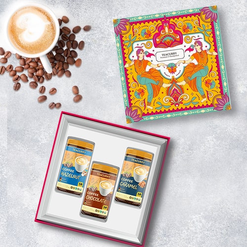 Premium Coffee Collection Gift Box - Nutty, Chocolaty & Caramel-Infused Coffee Blends
