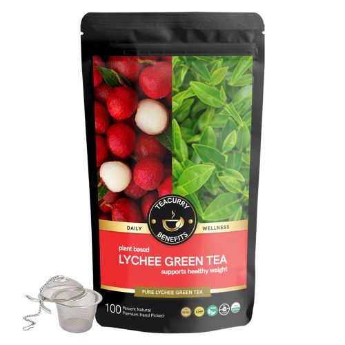 Teacurry Lychee Green Tea lose pack with infuser 