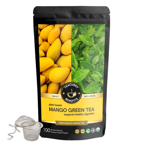 Teacurry Mango Green Tea - lose tea and infuser