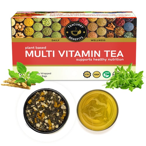 MultiVitamin Tea - Multivitamin Infusion Tea: A Blend Rich in Vitamin A, B6, B12, C, D, K, Iron & Essential Minerals