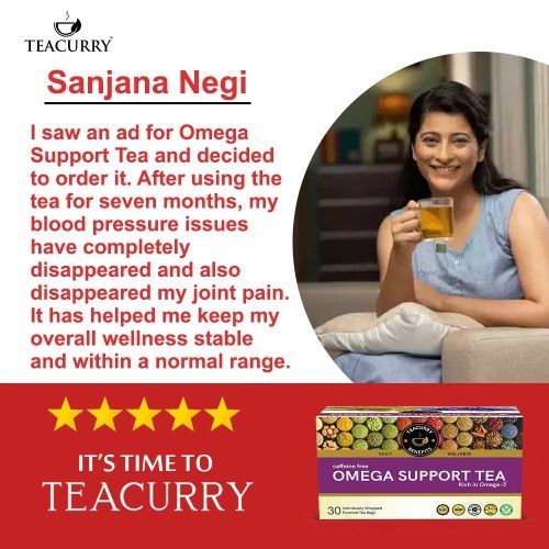 Teacurry Omega Support Tea Testimonial Image
