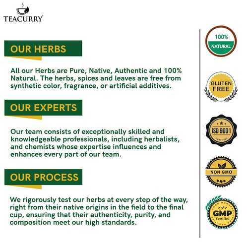 Teacurry Herbs are Pure and Natural
