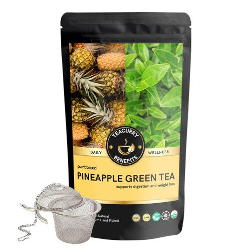 Teacurry pineapple green tea losse with infuser pouch image