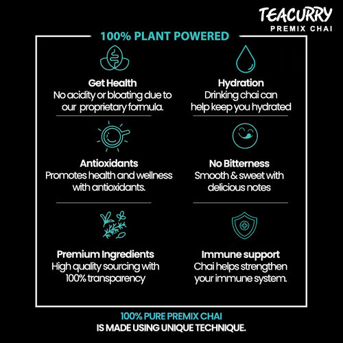 Teacurry  Masala Chai instant premix - 100% plant powder