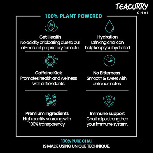 Teacurry Masala chai - 100% plant Based - fresh masala tea