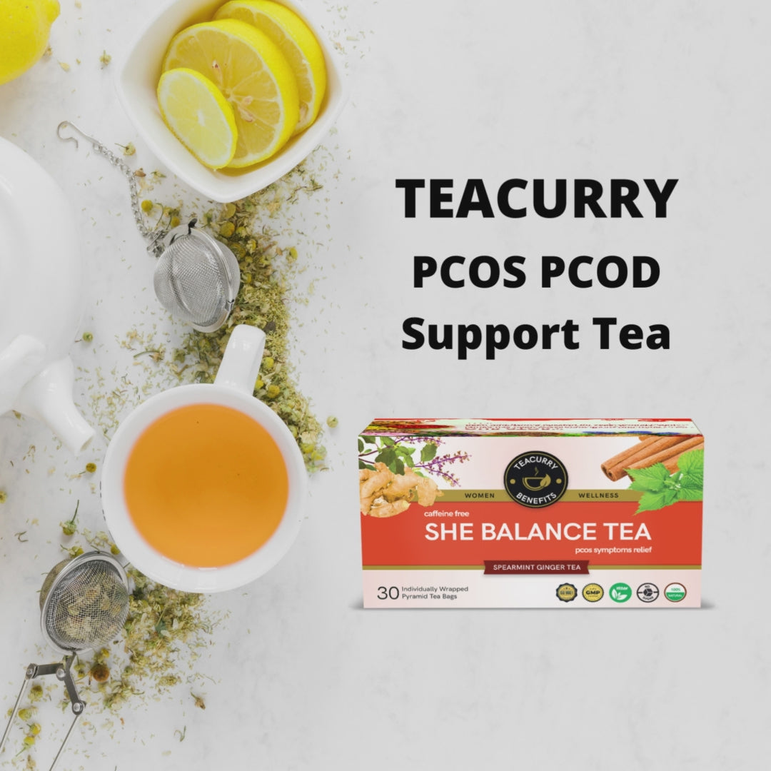 TEACURRY PCOS PCOD Tea Video - pcos tea bags - teacurry pcos pcod period tea