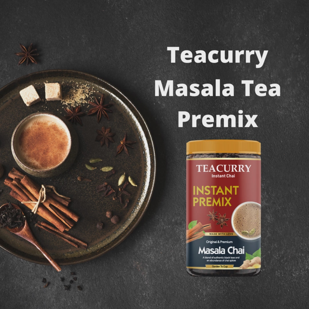 TEACURRY Masala Tea Premix Video - instant masala tea premix - instant tea masala - best masala instant tea premix