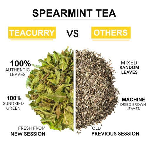 teacurry spearmint tea difference image - spearmint herbal tea pcos - pure spearmint tea