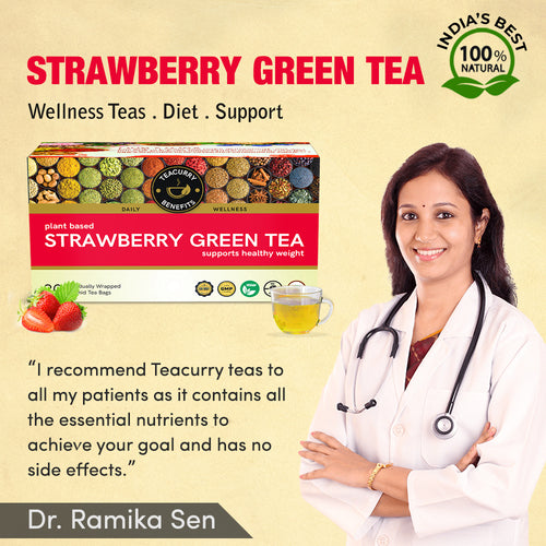 Teacurry Strawberry Green Tea- recommended by Dr. Ramika Sen