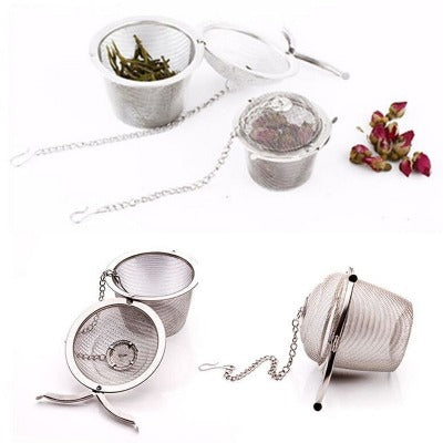 Meshball Tea Infuser with Chain with rose flowers