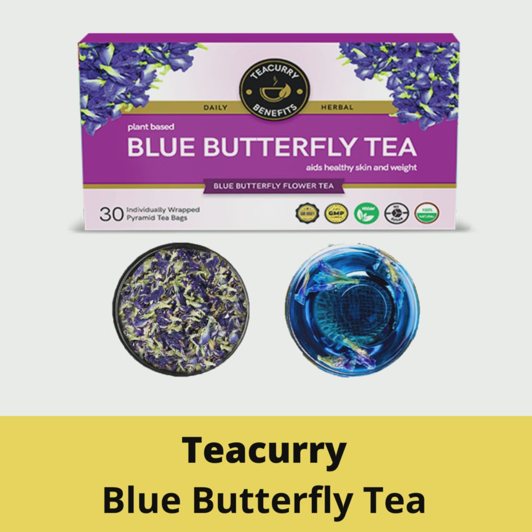 Teacurry Blue Butterfly Pea Flower Tea Video