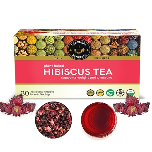 Hibiscus tea box image - drinking hibiscus tea - hibiscus tea use
