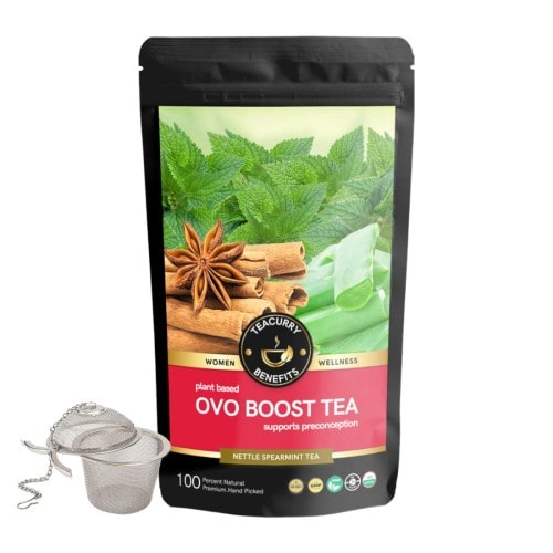 Ovo boost tea pouch image with infuser