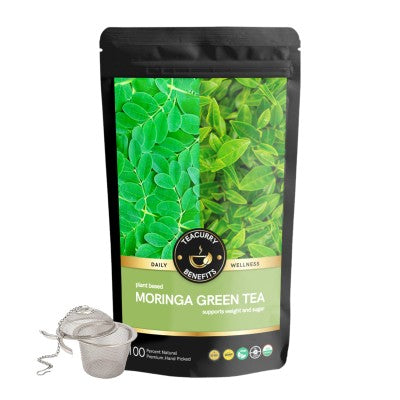 Teacurry Moringa Green Tea Pouch with Infuser