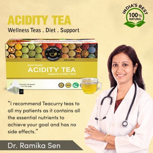 Teacurry Acidity tea Box Approved by Doctor Ramika Sen 
