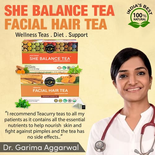 PCOS PCOD Facial Hair Removal Tea Combo for Women