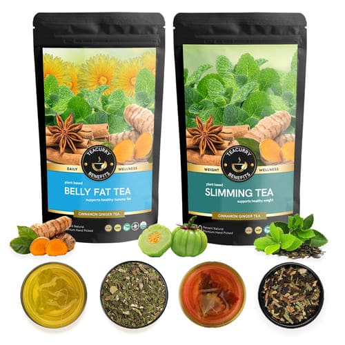 Belly Fat Tea and Slimming Tea Combo - For Quick Weight Loss & Flatter