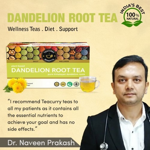 Teacurry Dandelion Root Tea Aprroved by Doctor Naveen Prakash