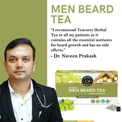 Teacurry Men beard Tea Recommend by Dr. Naveen Prakash 