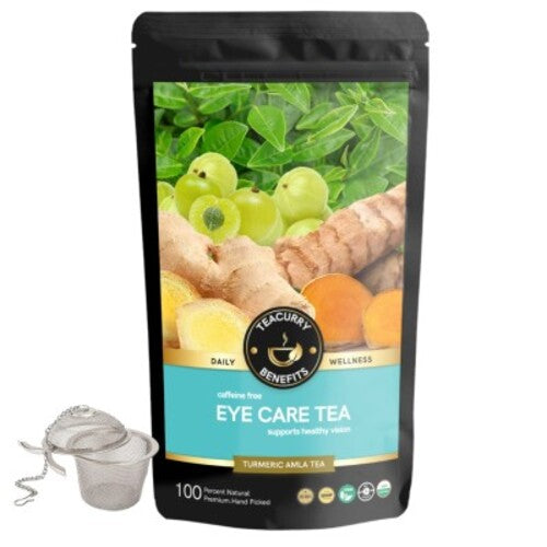 Eyecare tea pouch with infuser