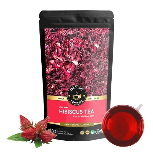 hibiscus tea pouch image - hibiscus weight loss tea - drinking hibiscus tea