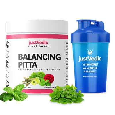 Justvedic Balancing Pitta Drink Mix and Shaker