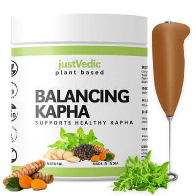 Justvedic Balancing Kapha Drinks Mix and Frother