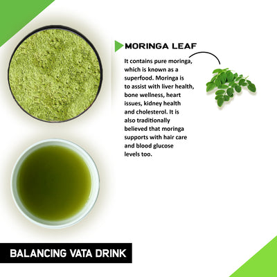 Justvedic Balancing Vata Drink Mix Benefit and Ingredient image - churna for vata dosha - churna vata