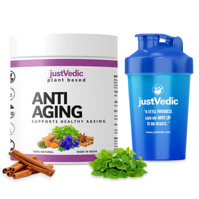 Justvedic Anti-Aging Drink Mix and Shaker