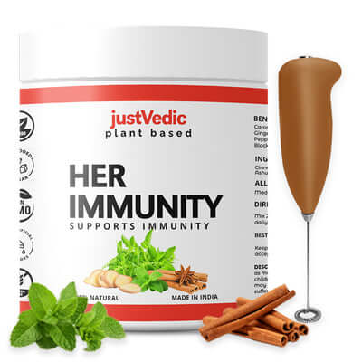 Justvedic Her Immunity Drink Mix and Frother