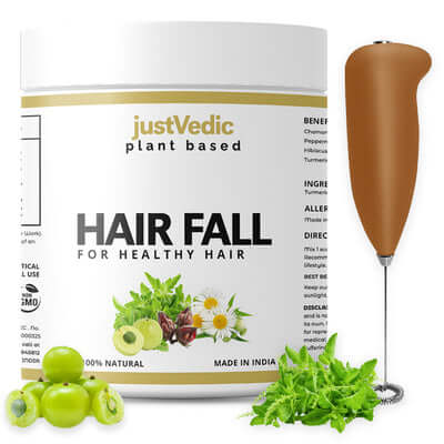 Justvedic Hair Fall Drink Mix and Frother