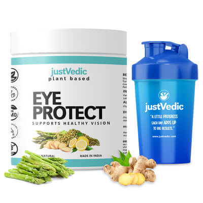 Justvedic Eye Protect Drink Mix Jar + shaker