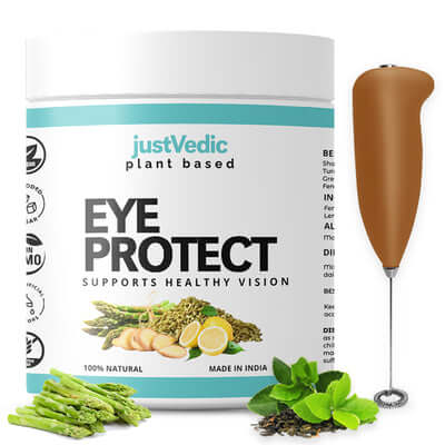 Justvedic Eye Protect Drink Mix Jar +further
