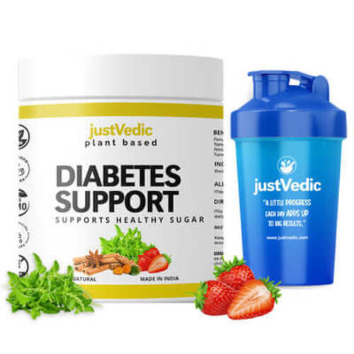 Diabetes support drink mix with shaker