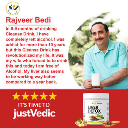 Justvedic Liver Detox Drink Mix reviewed by Rajveer bedi
