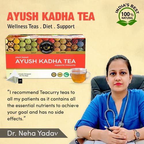 Teacurry Ayush Kadha Tea Recommended by Dr. Neha Yadav