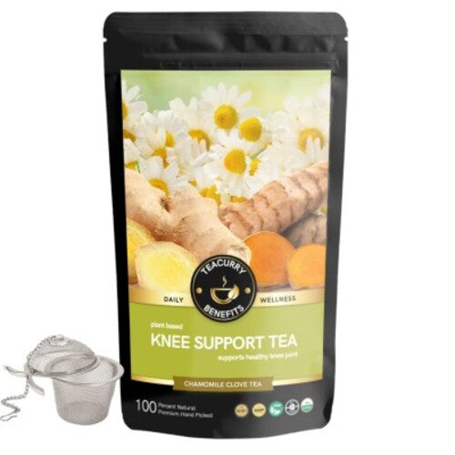 Knee Support tea pouch with infuser