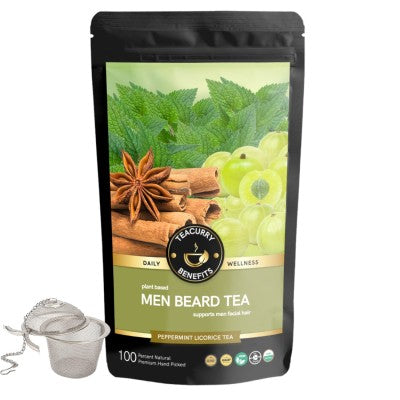 Men Beard Tea Pouch loose Pack with Infuser