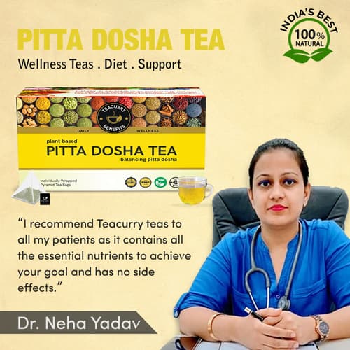 Pitta Dosha Tea – Helps balance Pitta Dosha, reduce Stress & improve Digestion - 100% Natural