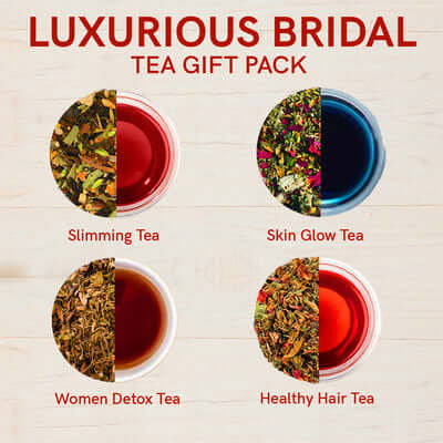 4 Teas in Teacurry Luxurious Bridal Gift Box