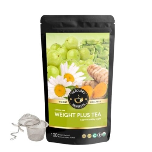 weight gain tea pouch with infuser